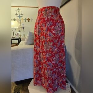 Bushwacker: Floral Red Maxi Skirt